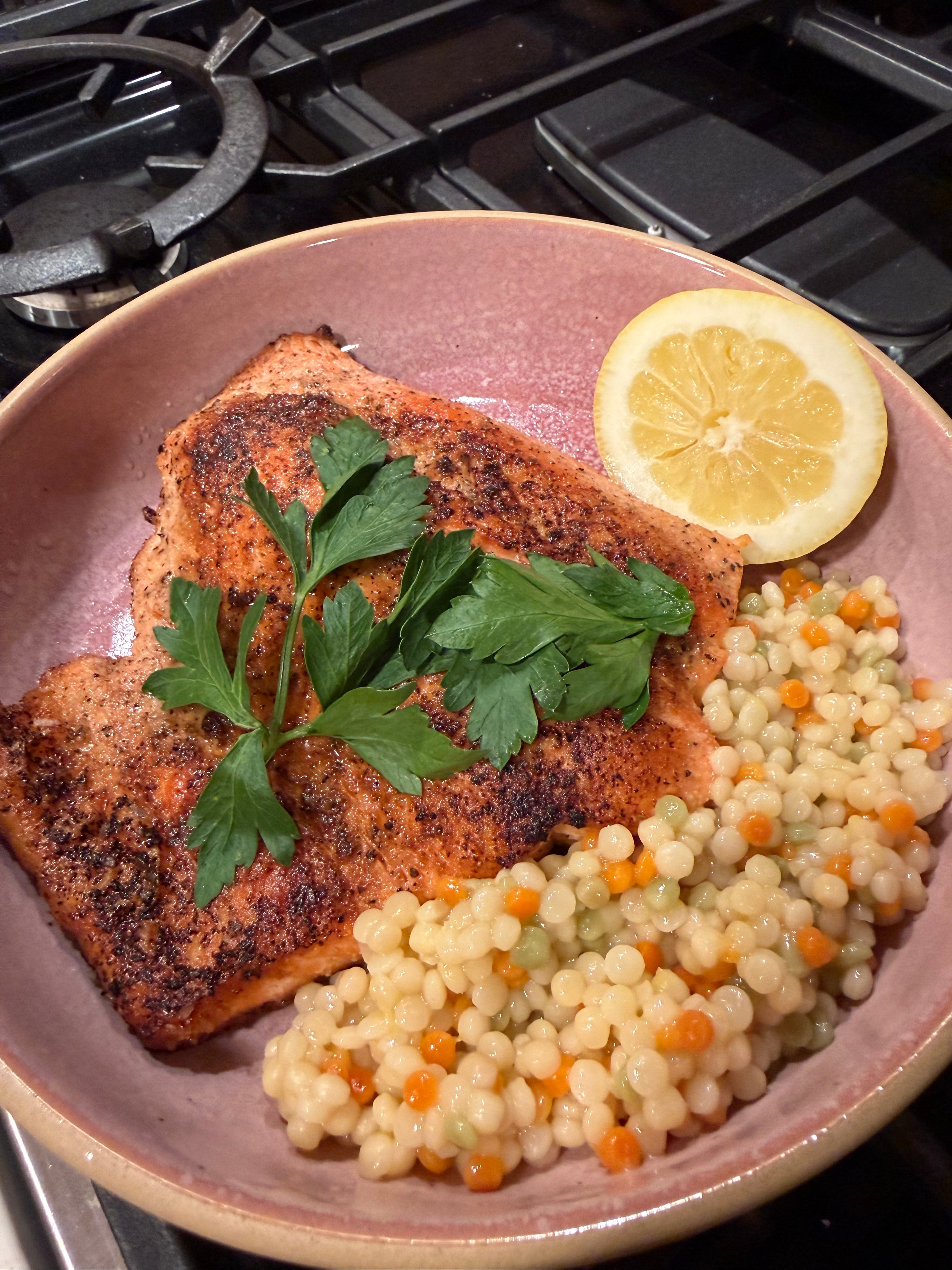 Night In Vol. 01 | Pan Salmon & Lemony Couscous